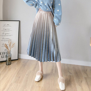Γυναικεία πλισέ φούστα σε τρία χρώματα με ελαστική μέση