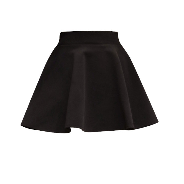 Modern női szoknya szabású modell szürke és fekete színben, magas derékkal