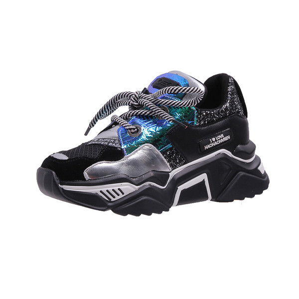 Γυναικεία αθλητικά casual αθλητικά παπούτσια με πολύχρωμα μοτίβα