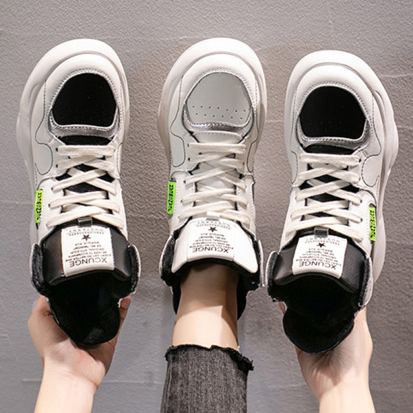 Σπορ-casual γυναικεία παπούτσια με ίσια πέλματα σε δύο χρώματα