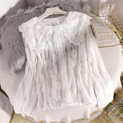 Gombos, hosszú ujjú női csipkeing több színben