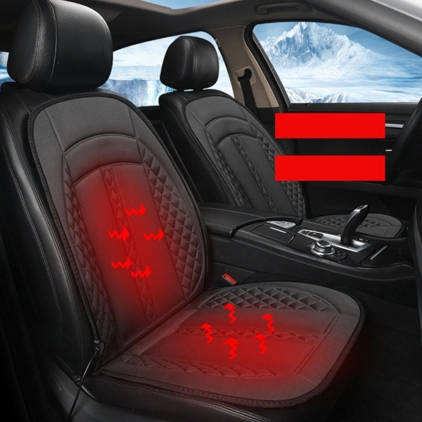 Универсална затопляща електрическа седалка за кола в черен, кафяв и сив цвят 