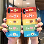 Χρωματιστή θήκη για Iphone X / XS με γράμματα στη πλάτη