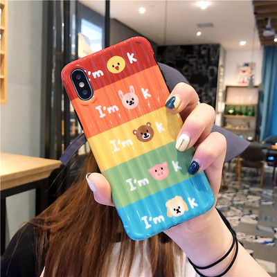 Χρωματιστή θήκη για Iphone X / XS με γράμματα στη πλάτη