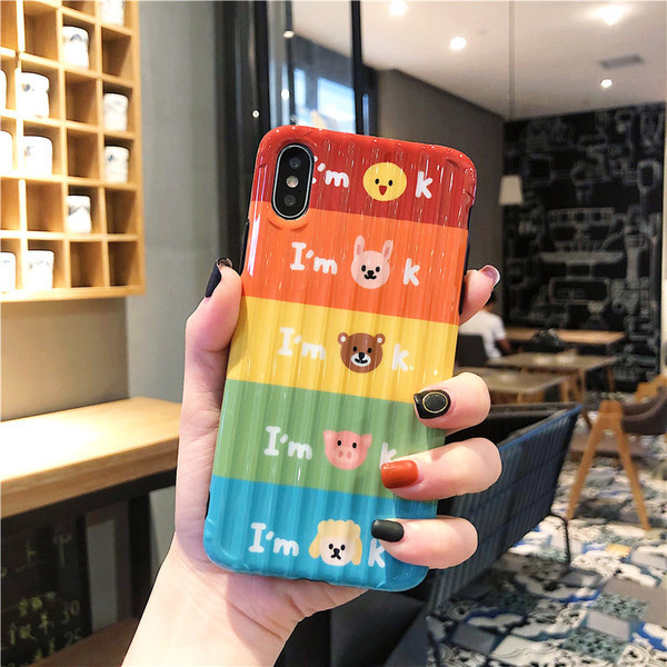 Χρωματιστή θήκη για Iphone X / XS με γράμματα στη πλάτη