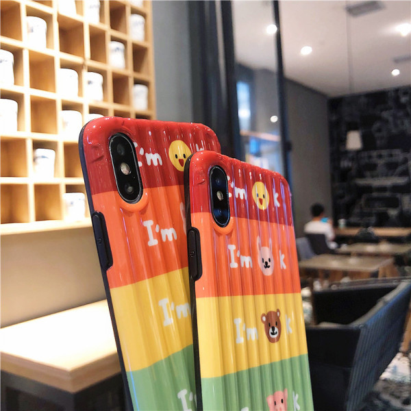 Χρωματιστή θήκη για Iphone X / XS με γράμματα στη πλάτη