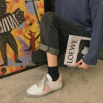 Alkalmi női tornacipő meleg béléssel és fűzővel