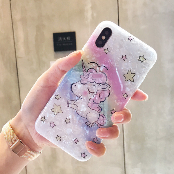 ÚJ modell szilikon tok egyszarvú és fényes hatású Iphone X / XS készülékhez