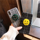 Kockás kemény hátlap Iphone X / XS és Iphone XS Max + gyűrű zöld és sárga színben