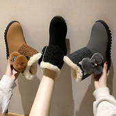 Γυναικείες χειμωνιάτικες μπότες με μαλακή επένδυση σε μαύρο, καφέ και γκρι χρώμα