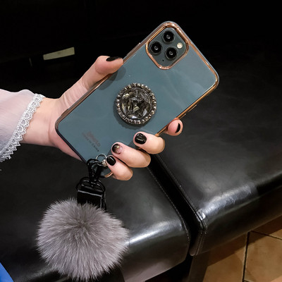 Szilikon tok + gyűrű és pehely tartozék zöld és szürke színben Iphone 11 Pro Max készülékhez