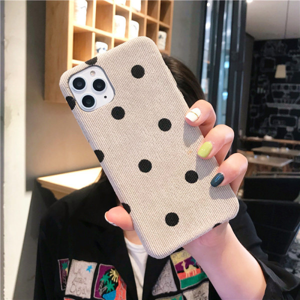 Νέο μοντέλο πουά θήκη σε μπεζ και γκρι χρώμα για Iphone 11 Pro Max