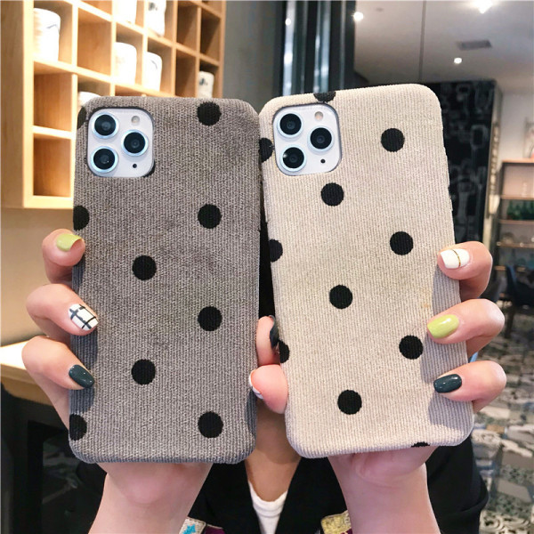 Νέο μοντέλο πουά θήκη σε μπεζ και γκρι χρώμα για Iphone 11 Pro Max