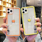 Husa din silicon pentru Iphone 11 Pro Max cu inima pe spate in mai multe culori - potrivita pentru cupluri