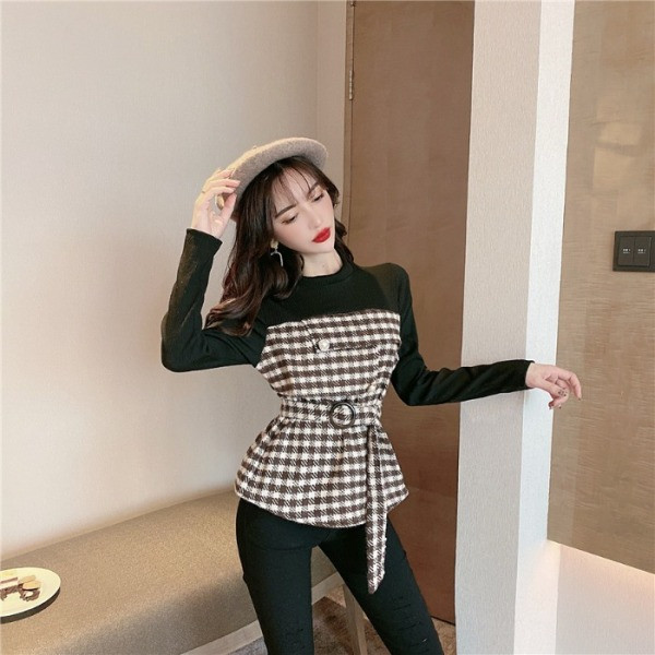 Γυναικεία μπλούζα ριγέ και ζώνη