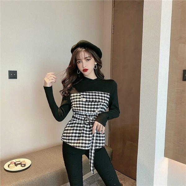 Γυναικεία μπλούζα ριγέ και ζώνη