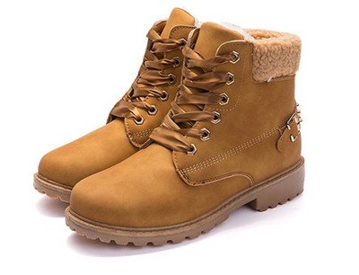 Γυναικείες χειμωνιάτικες μπότες με μαλακή επένδυση με επίπεδη σόλα σε διάφορα χρώματα