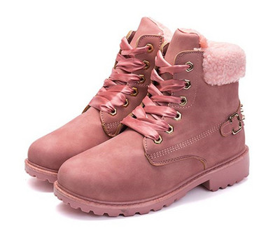 Γυναικείες χειμωνιάτικες μπότες με μαλακή επένδυση με επίπεδη σόλα σε διάφορα χρώματα
