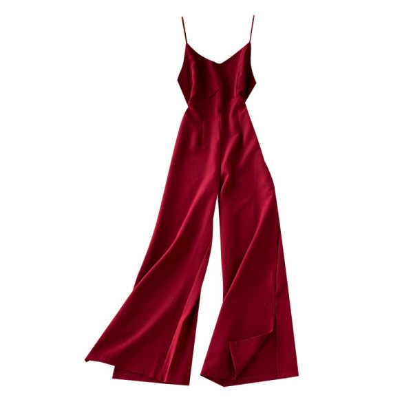 Γυναικείες ολοσωμές φόρμες με λεπτές λωρίδες με σχισμές σε τέσσερα χρώματα