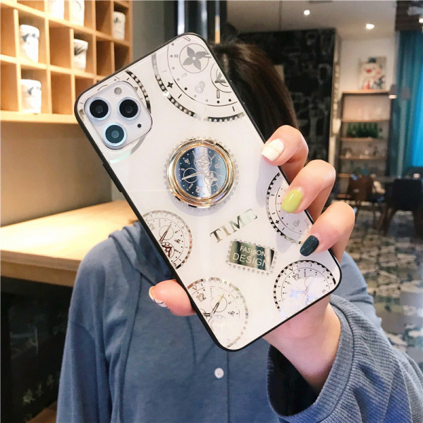 Νέο μοντέλο θήκη με καθρέφτη  + δακτυλίδι σε λευκό και μπεζ για το Iphone 11 Pro Max