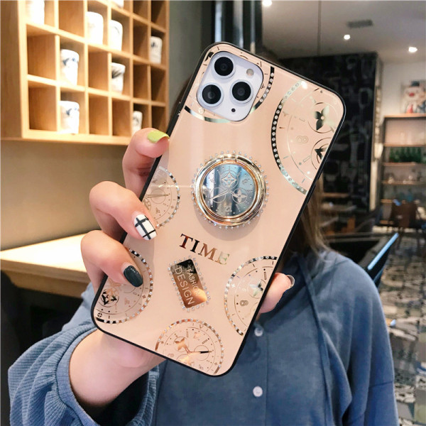 Νέο μοντέλο θήκη με καθρέφτη  + δακτυλίδι σε λευκό και μπεζ για το Iphone 11 Pro Max