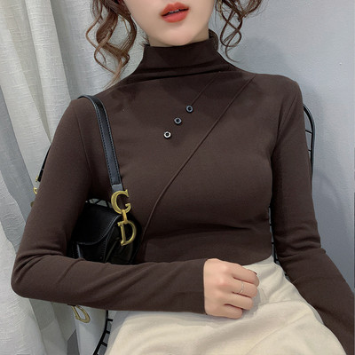 Alkalmi női blúz pólógallérral és gombokkal, három színben