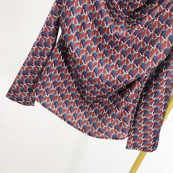 Γυναικεία casual μπλούζα με μακριά μανίκια και χρωματιστό μοτίβο 