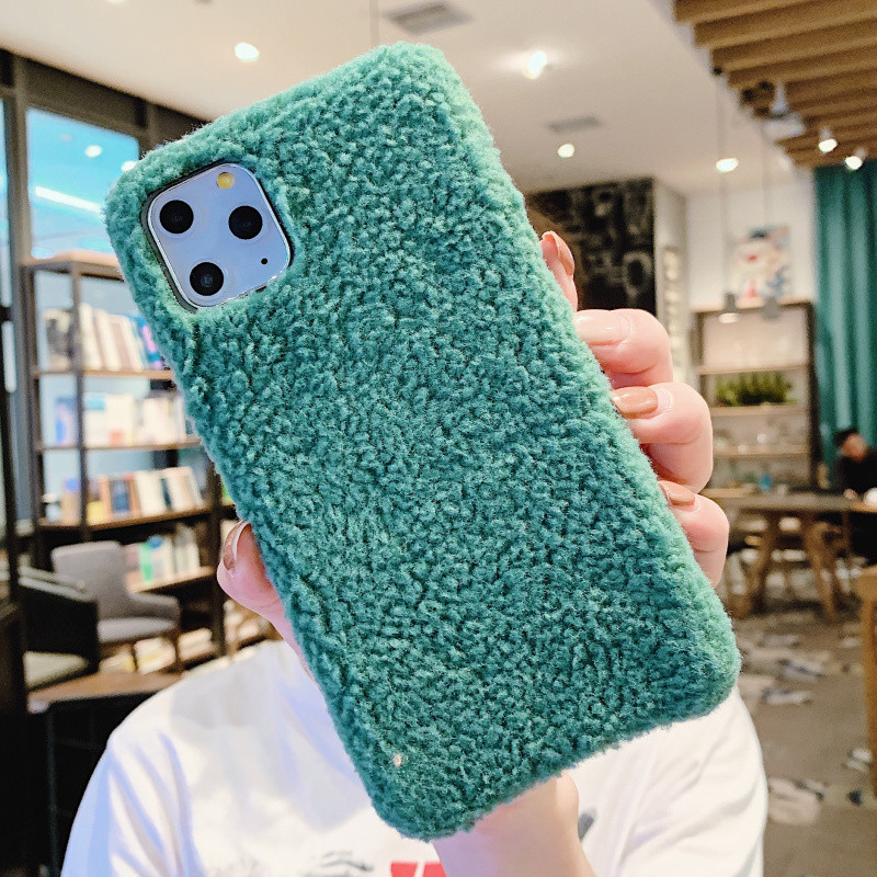 Едноцветен твърд пухен гръб за Iphone 11 Pro Max в пет цвята