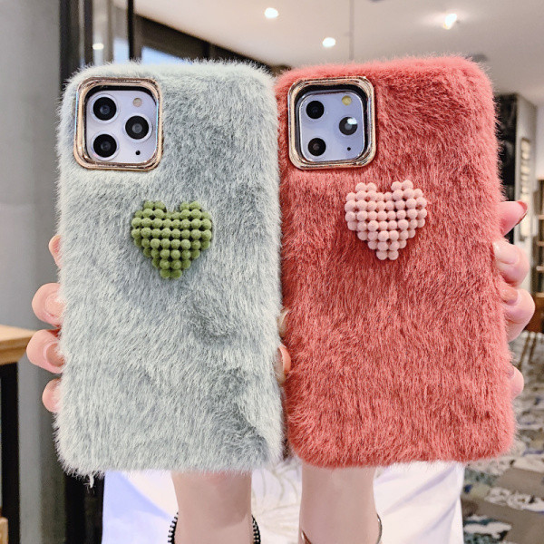 Alsó borító 3D szívelemmel Iphone 11 Pro Max kék, zöld és piros színekben