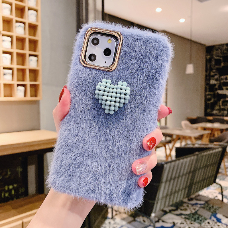 Alsó borító 3D szívelemmel Iphone 11 Pro Max kék, zöld és piros színekben