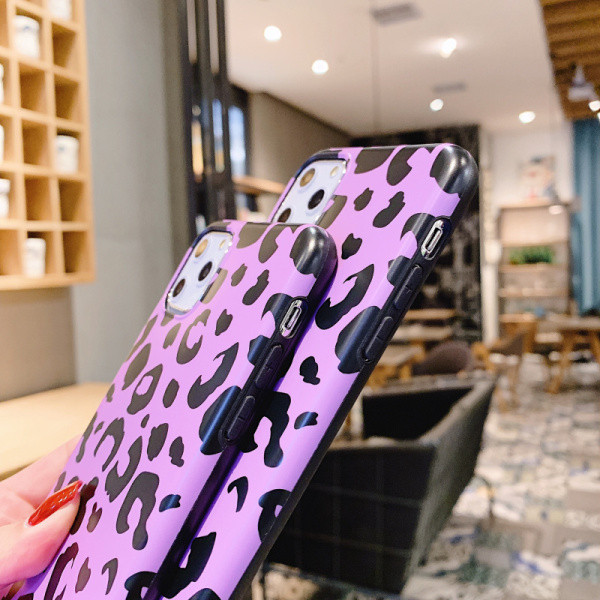 Лилав калъф с леопардов десен за Iphone 11 Pro Max