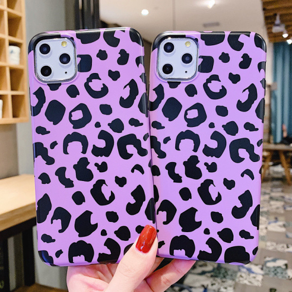 Лилав калъф с леопардов десен за Iphone 11 Pro Max