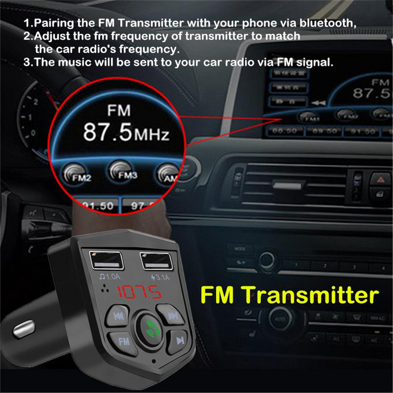 FM πομπός με Bluetooth