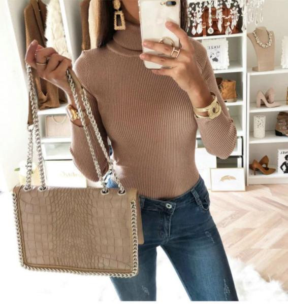 Κομψό γυναικείο  ζιβάνκο σε γκρι, πράσινο και μπεζ χρώμα