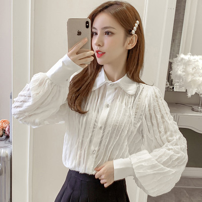 Stílusos női ing két színben, gombokkal és széles ujjakkal