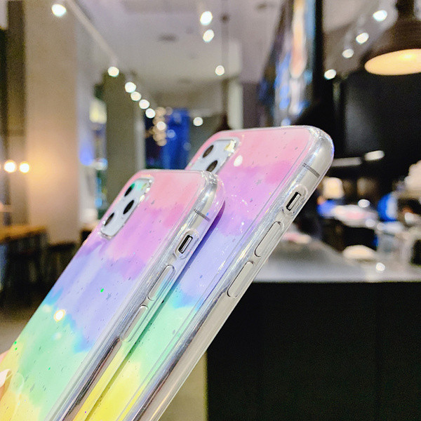 Színes tok fényes hatással Iphone 11 Pro Max telefonhoz