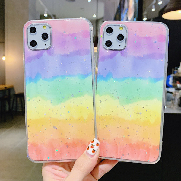 Színes tok fényes hatással Iphone 11 Pro Max telefonhoz