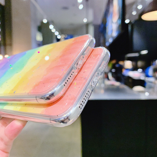 Színes tok fényes hatással Iphone 11 Pro Max telefonhoz