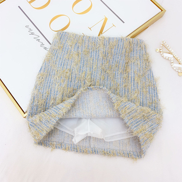 Téli női szoknya magas derékkal, fekete, bézs és kék színben