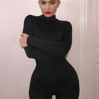 Női napi body pólógallérral, fekete és narancs színben