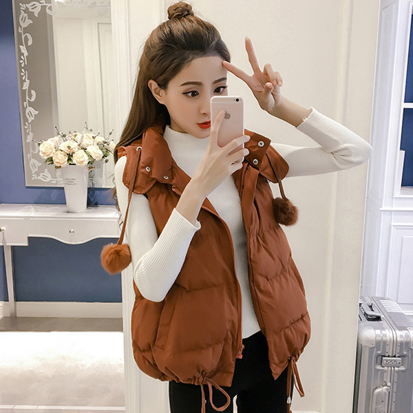 Casual γυναικείο γιλέκο σε τρία χρώματα με κουκούλα και κορδόνια