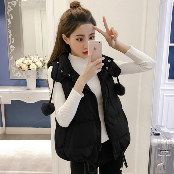 Casual γυναικείο γιλέκο σε τρία χρώματα με κουκούλα και κορδόνια