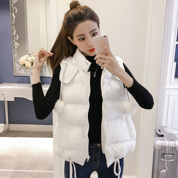 Casual γυναικείο γιλέκο σε τρία χρώματα με κουκούλα και κορδόνια