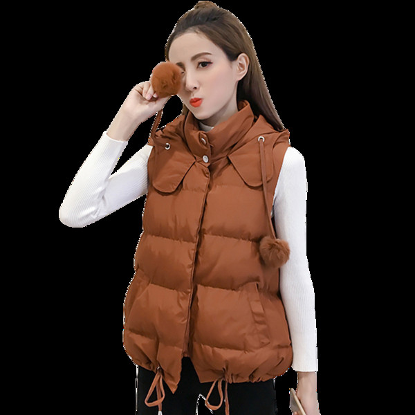 Casual γυναικείο γιλέκο σε τρία χρώματα με κουκούλα και κορδόνια