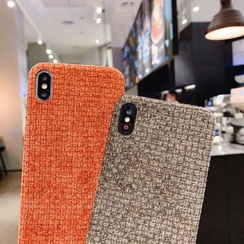 Плюшен твърд гръб за  Iphone  XS Max в кафяв,оранжев,син и бежов цвят