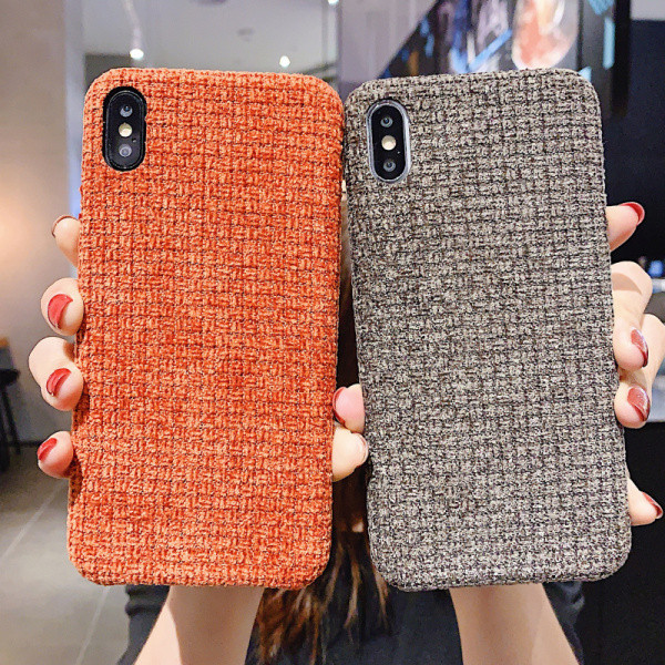 Σκληρή θήκη - πλάτη για Iphone XS Max σε καφέ, πορτοκαλί, μπλε και μπεζ χρώμα