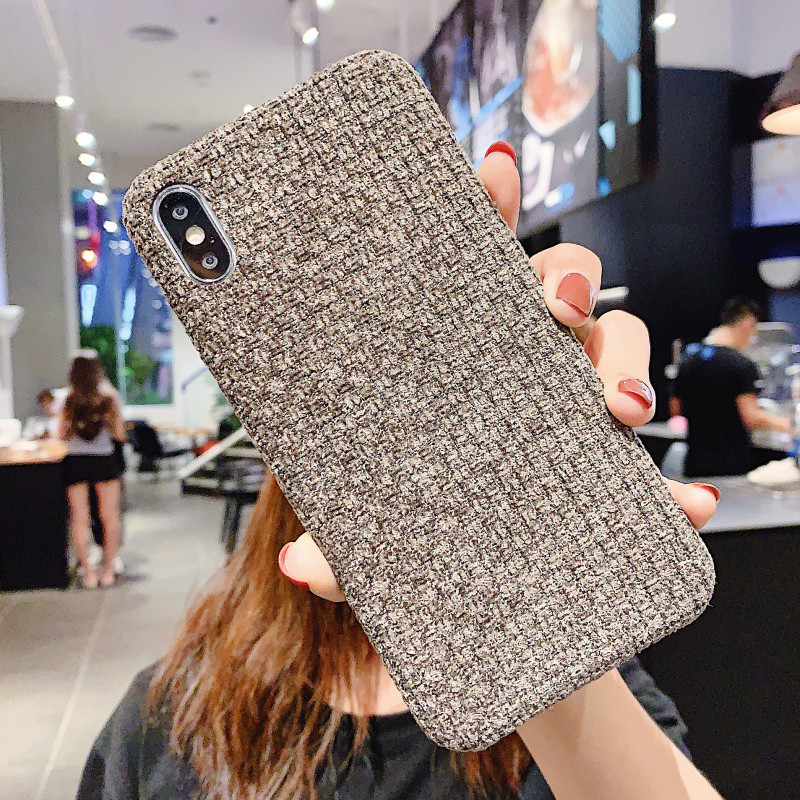 Σκληρή θήκη - πλάτη για Iphone XS Max σε καφέ, πορτοκαλί, μπλε και μπεζ χρώμα