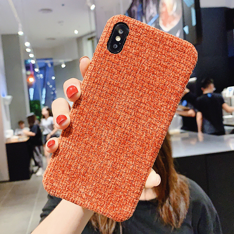 Σκληρή θήκη - πλάτη για Iphone XS Max σε καφέ, πορτοκαλί, μπλε και μπεζ χρώμα