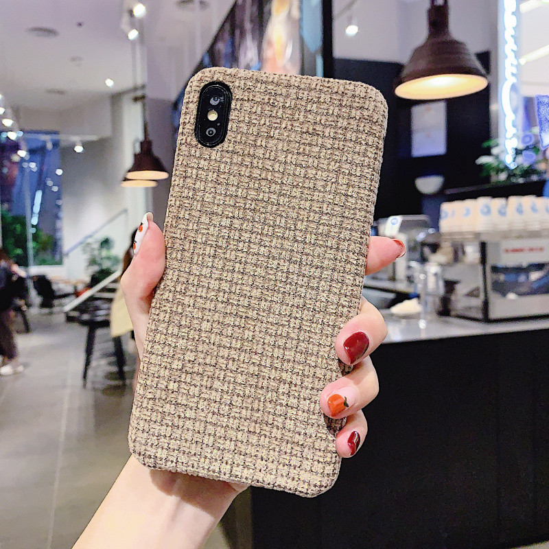 Σκληρή θήκη - πλάτη για Iphone XS Max σε καφέ, πορτοκαλί, μπλε και μπεζ χρώμα