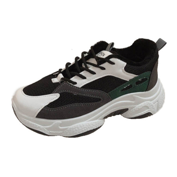 Καθημερινά γυναικεία αθλητικά παπούτσια με κορδόνια και χοντρύ σόλα σε δύο χρώματα